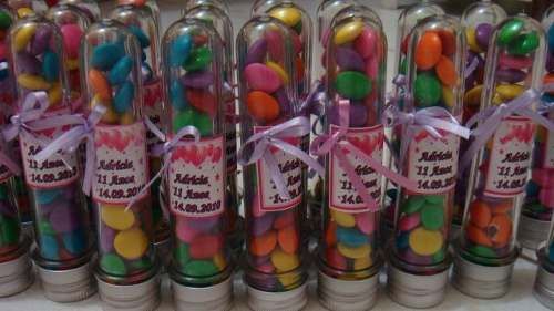 Tubetes 10cm com Confetes